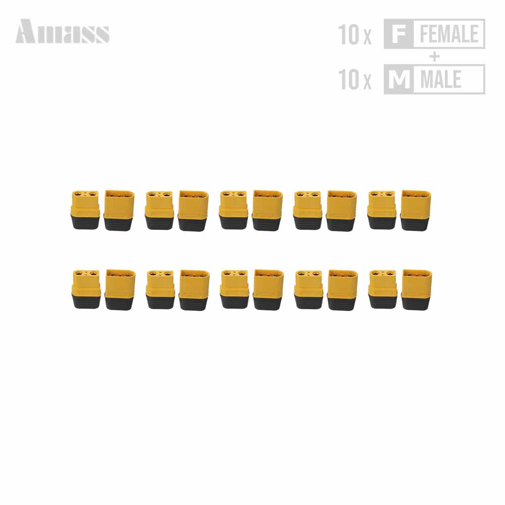 XT90I Connector - 10 SETS (Female + Male) for fpv drones