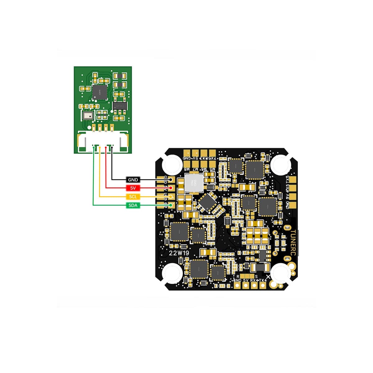 TUNERC Magnetometer and Barometer Module for fpv drones 3