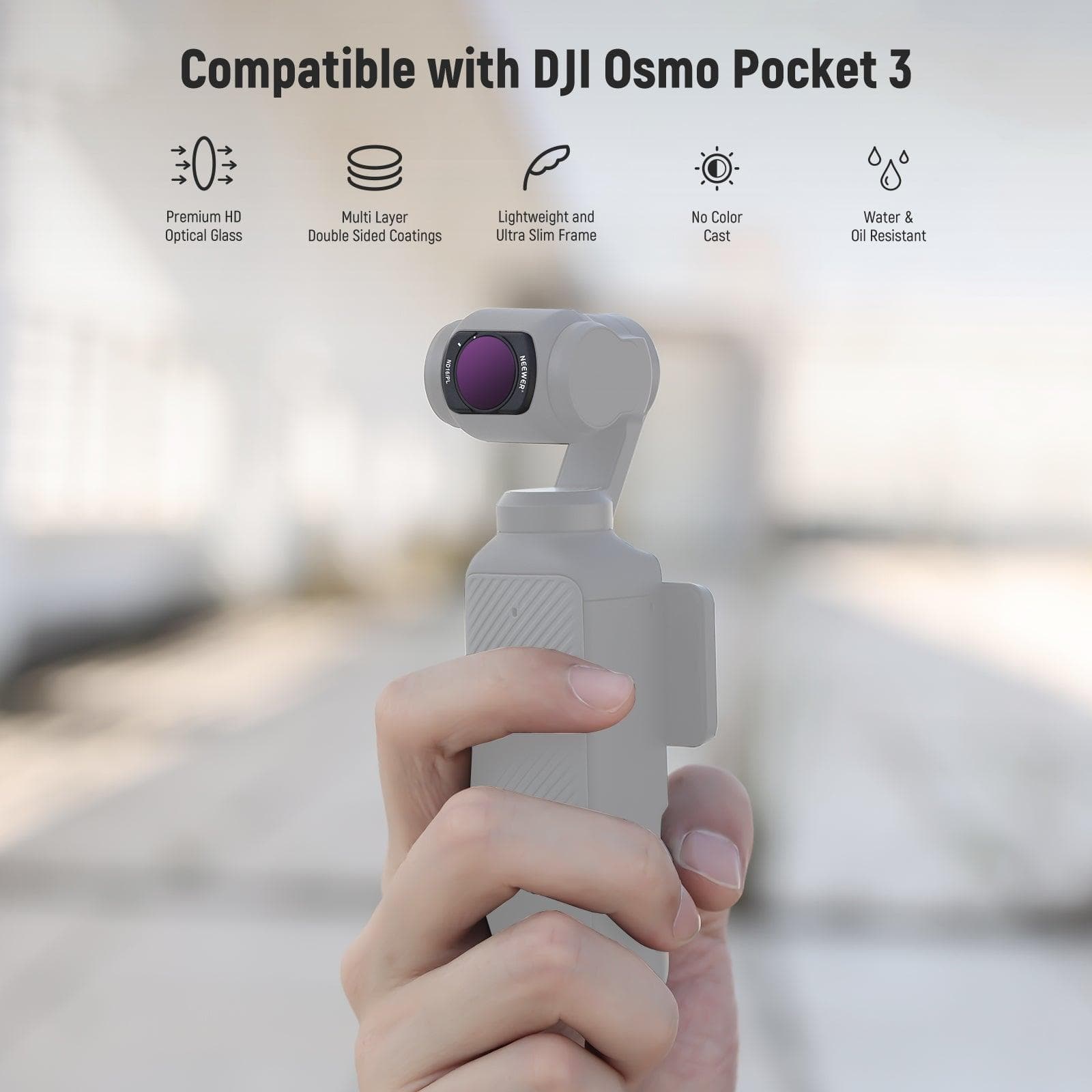 NEEWER 4 Pack Magnetic ND/CPL Filter Set for DJI OSMO Pocket 3 for fpv drones 1