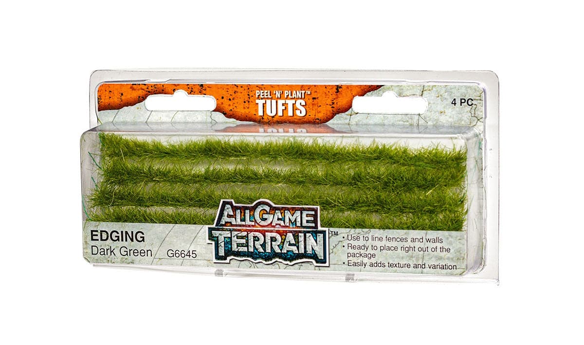 Woodland Scenics G6645 All Game Terrain Peel 'n' Plant Tufts Dark Green Edging for fpv drones