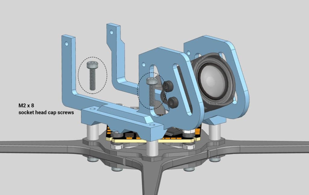 TuneRC DJI O3 Air Unit Mount (PETG+Screw Bag) for fpv drones 4
