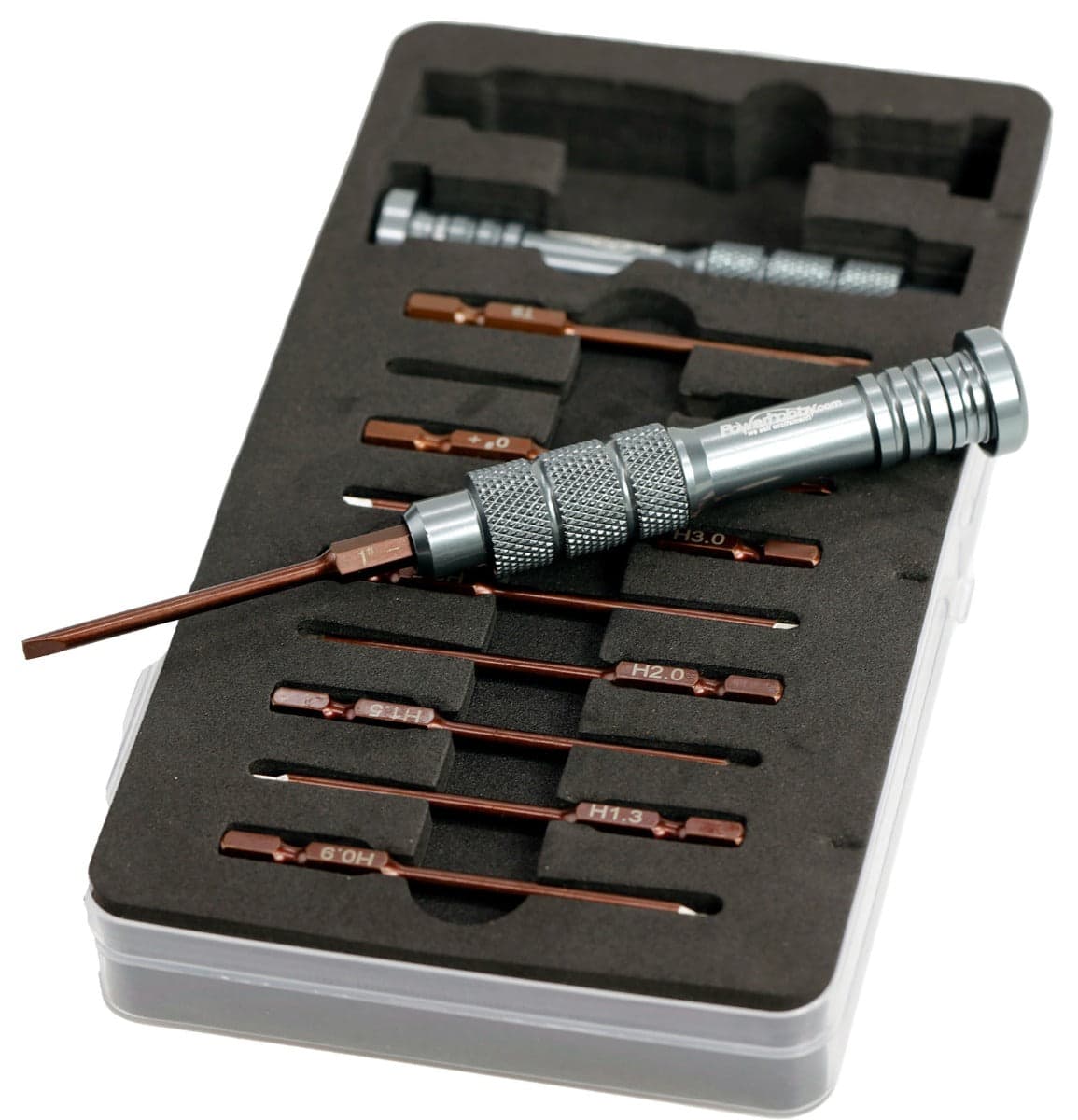 Powerhobby RC Hex Driver Tool Set Metric 0.9 1.3 1.5 2.0 2.5 3.0mm w/ 2 Handles for fpv drones