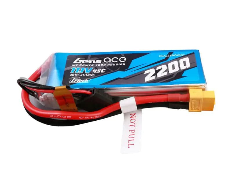 GensAce G-Tech 2200mAh 11.1V 45C 3S1P Lipo Battery Pack with XT60 Plug for fpv drones 2