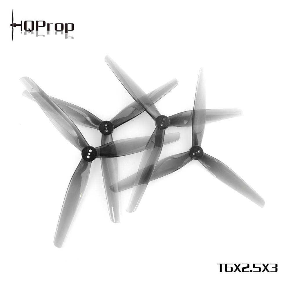 HQ Prop T6X2.5X3 Tri-Blade 6" Prop Grey - (2CW+2CCW) for fpv drones 1