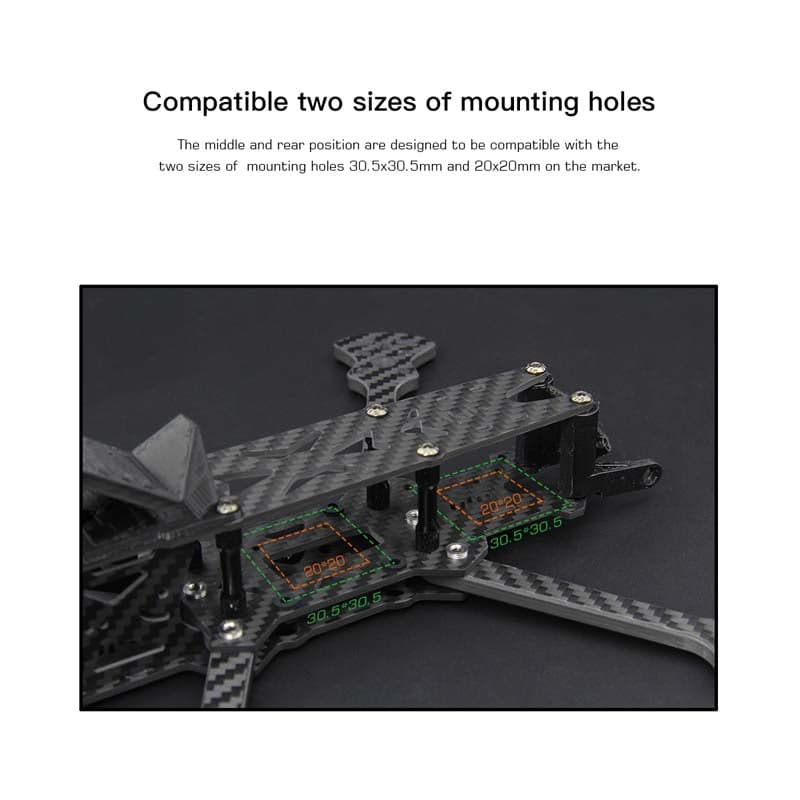 HGLRC Sector Freestyle  3K Carbon Fiber Frame Kit for RC Drone FPV Racing for fpv drones 4