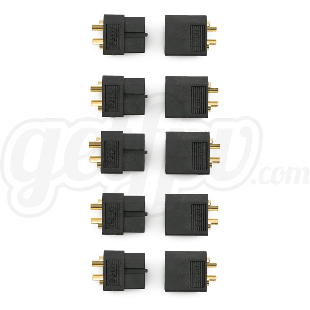Black XT60 Power Connectors (5 Pair) - Black for fpv drones 4