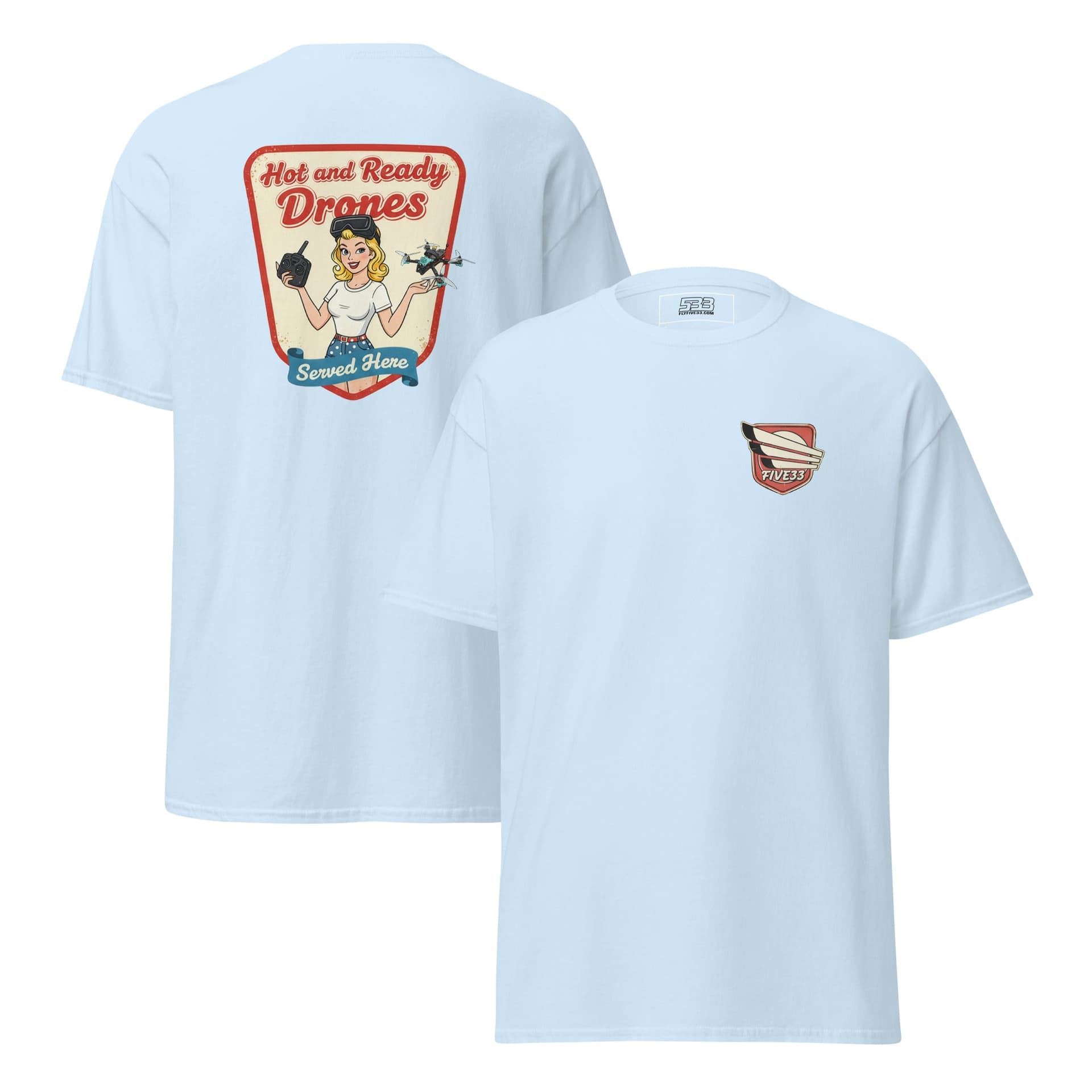 "Served Here" Retro Tee for fpv drones 9