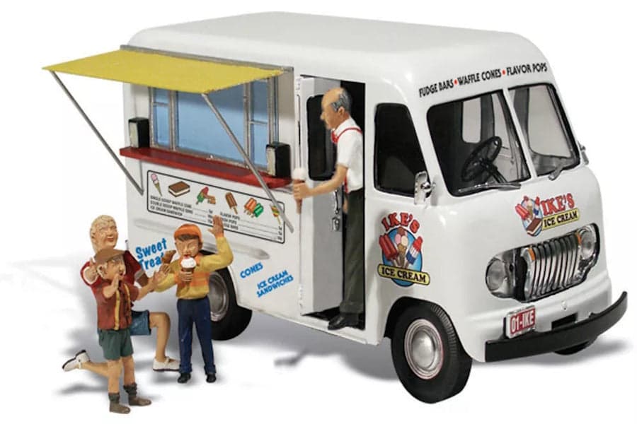 Woodland Scenics AS5541 HO Ike's Ice Cream Truck Vehicle Figure Built & Ready / for fpv drones