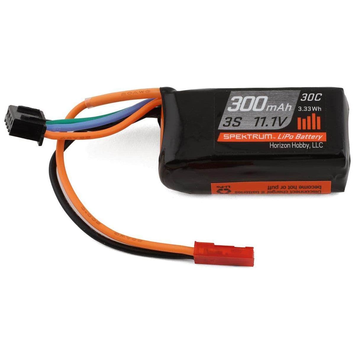 SPMX3003SJ30, Spektrum RC 3S 30C LiPo Battery Pack w/JST Connector (11.1V/300mAh) for fpv drones 3