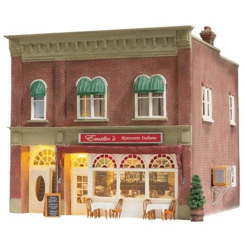 Woodland Scenics BR5855 O Scale Emilio's Italian Restaurant Building Built for fpv drones