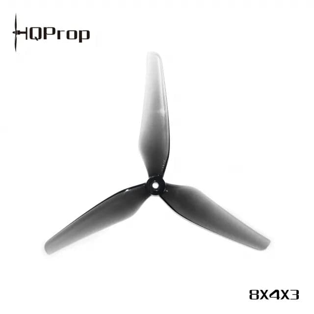 HQ MacroQuad Prop 8x4x3 Poly Carbonate (1CW+1CCW) - Grey for fpv drones