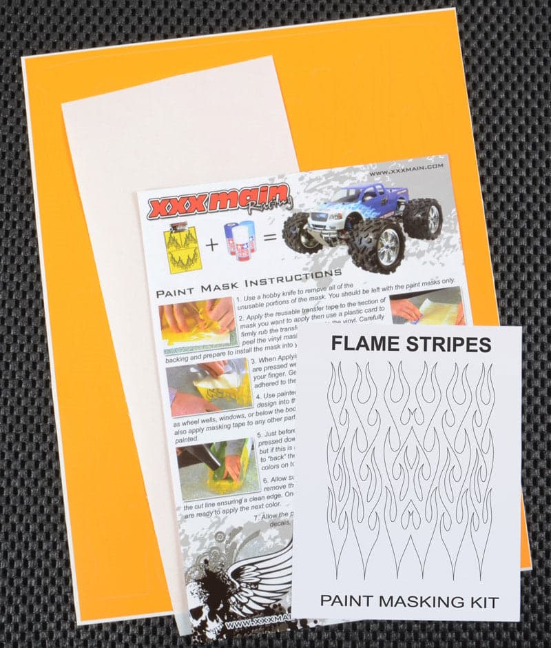 XXX Main 040L Flame Stripes Paint Mask for fpv drones