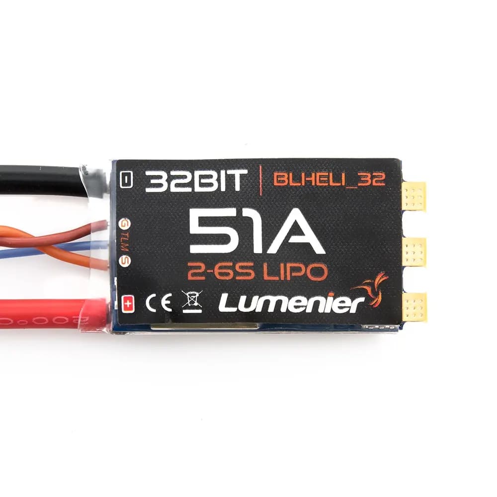 Lumenier 51A BLHeli_32 32bit 2-6S w/ Telemetry - 2-6 Cell (7.4v-22.2v)