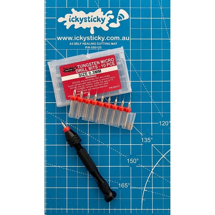 TUNGSTEN MICRO DRILL BITS SINGLE SIZE PACK for fpv drones 2
