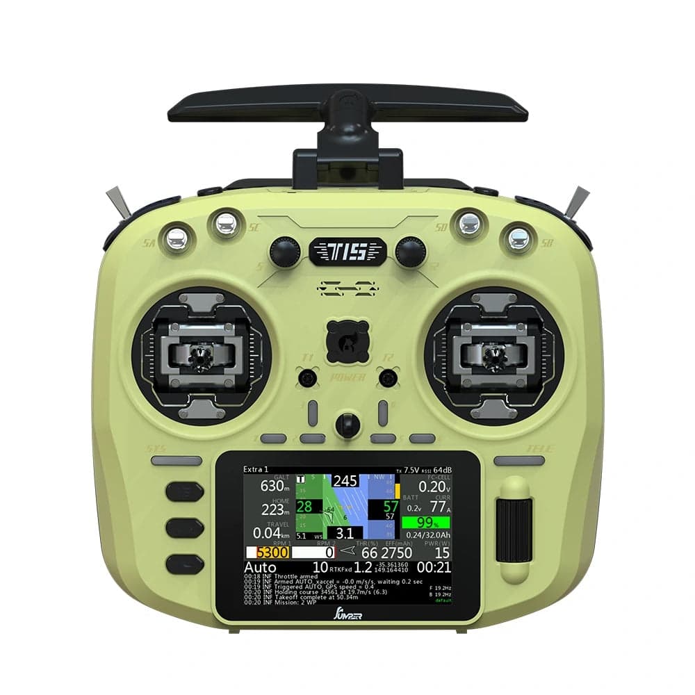 Jumper T15 ELRS 1W 2.4GHz VS-M HALL Sensor Gimbals 3.5" HD Touch Color Screen EdgeTX RC Transmitter - Choose Color for fpv drones 3