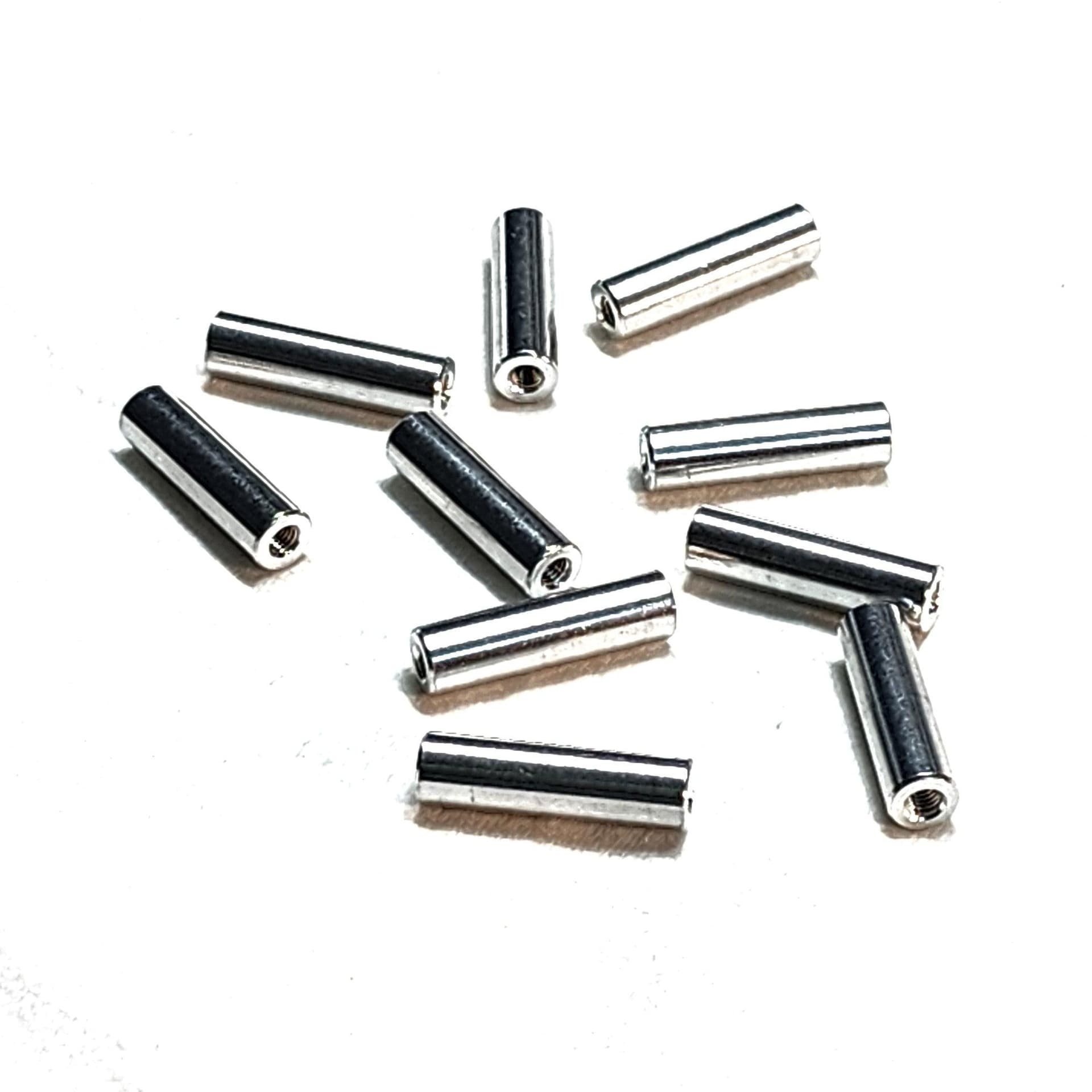 22mm M3 F/F Aluminum Tapped Standoff / Spacer Silver Anodized 6mm O.D. for Nutria for fpv drones 17