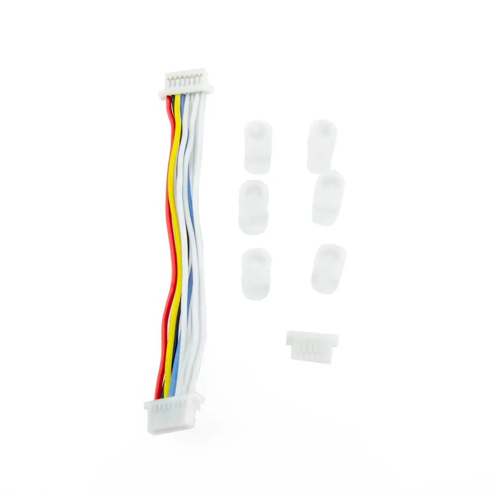 8pin Cable w/ M3 Anti-Vibration Silicone Grommets (Clear - 6 pcs) - 3.5 - Clear for fpv drones