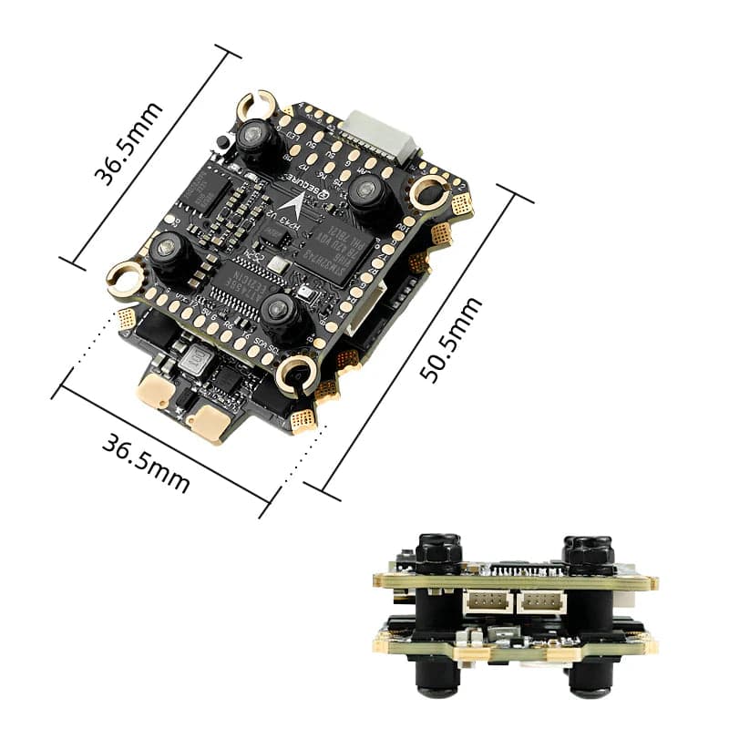 Sequre H743 V2 & E70 G1 4-8S Stack H743 V2 ICM42688P Flight Controller and 70A BL32 128K 4in1 ESC - 20x20mm for fpv drones 6