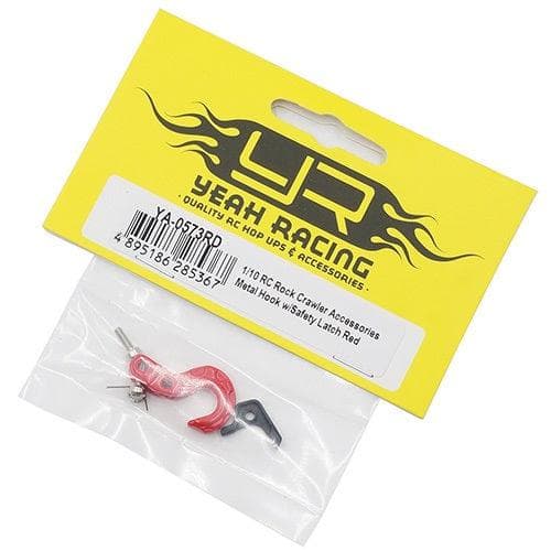 Yeah Racing YA-0573RD Scale Spring Loaded Metal Hook Red 1/10 Rock Crawler for fpv drones 2