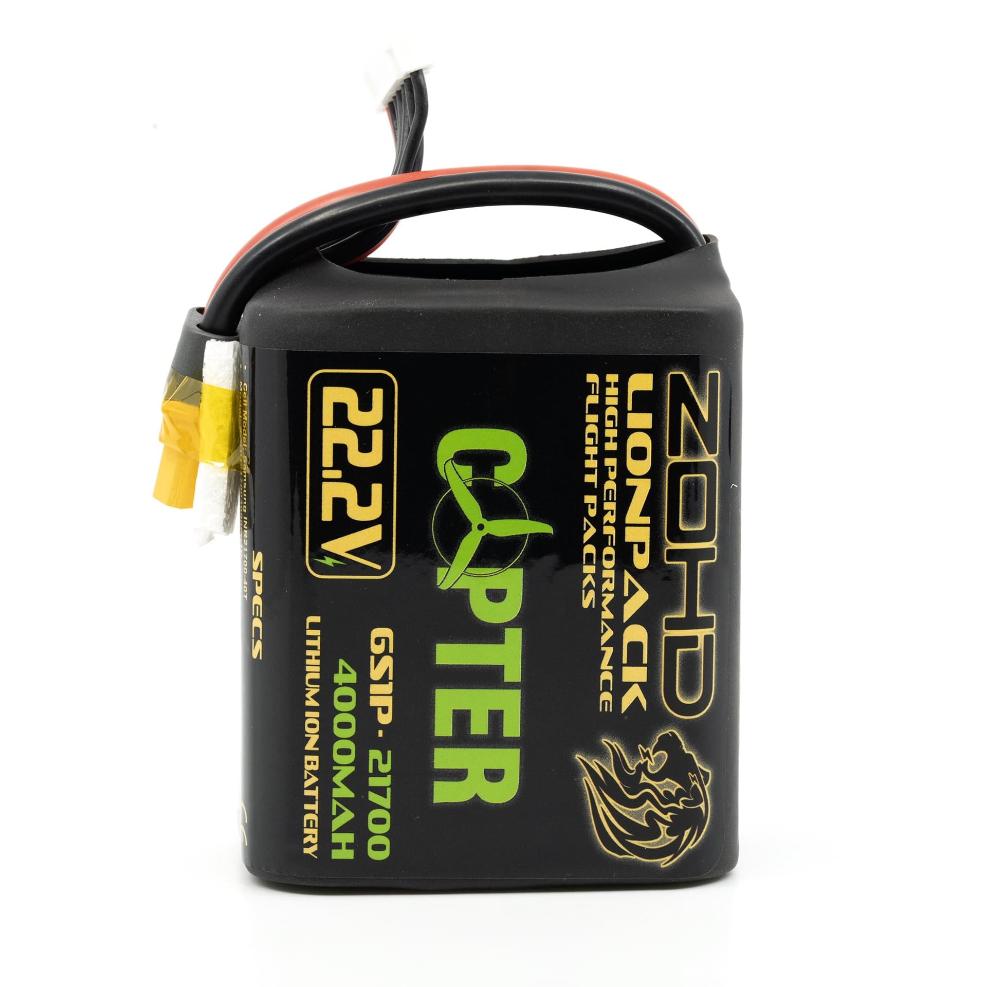 ZOHD Lionpack Copter 21700 6s1p 4000mah 22.2v Li-ion Battery [DG] for fpv drones