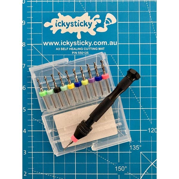 TUNGSTEN MICRO DRILL BIT SET W/HANDLE 31 PIECE for fpv drones 4