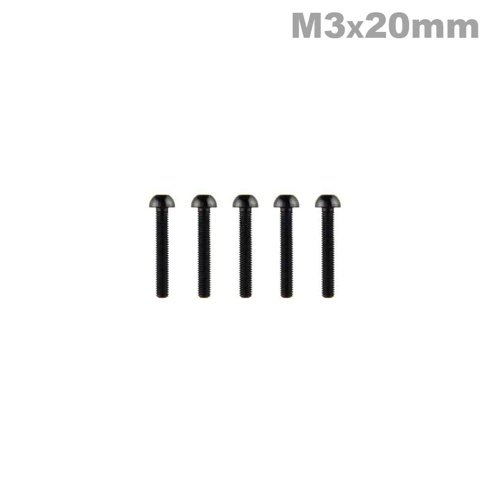 M3x20mm Aluminium Bolkop Hex Schroef (5 stuks) - ZWART for fpv drones 1
