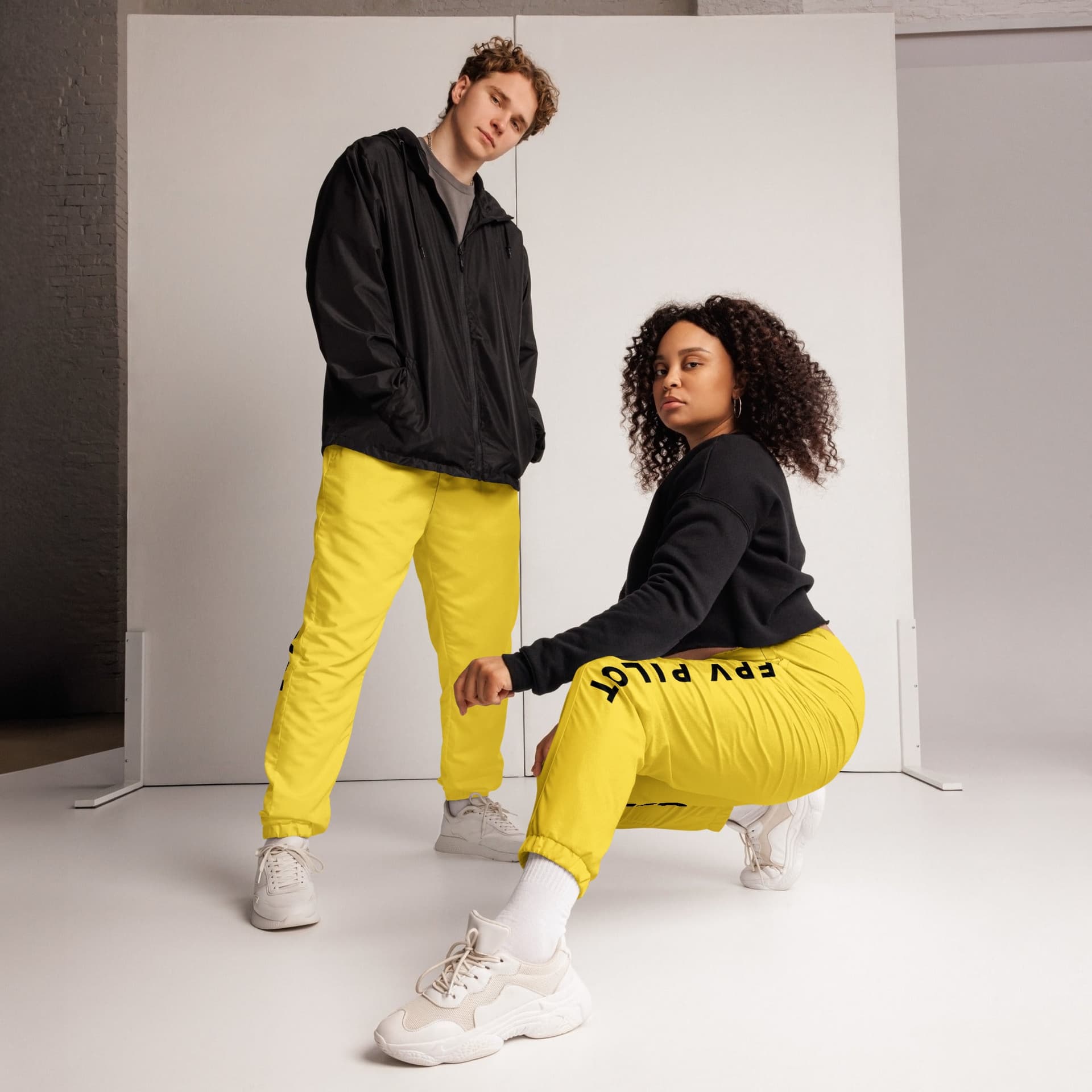 WREKD® FPV Pilot Unisex Track Pants - Yellow for fpv drones 5