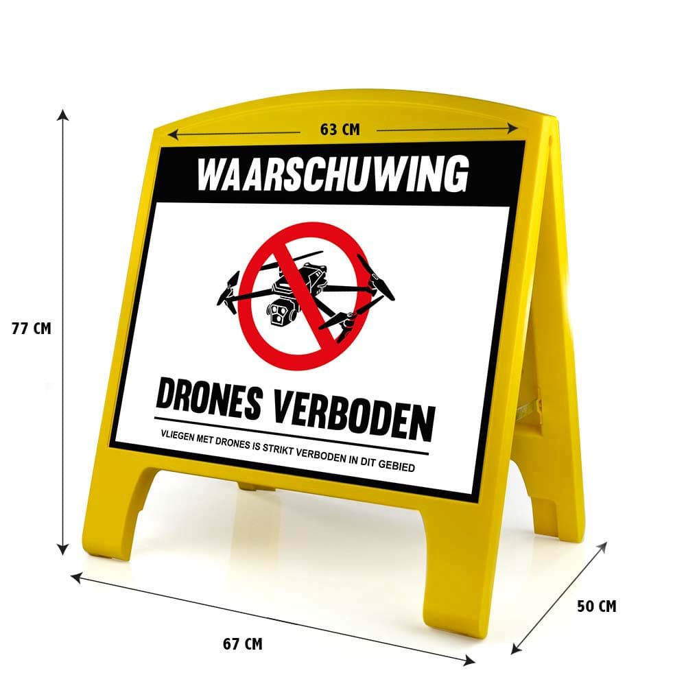 Warning Sign - Large - No Drone Zone - English for fpv drones 3