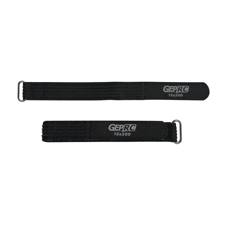 GEPRC LiPo Battery Strap 15x200mm Black, 5-Pack