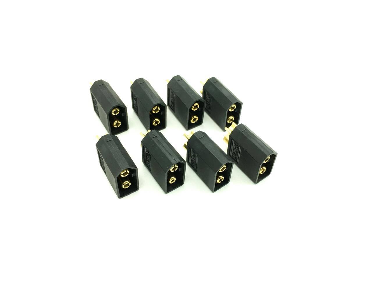 Black XT60 8 Pack Male (Device) for fpv drones