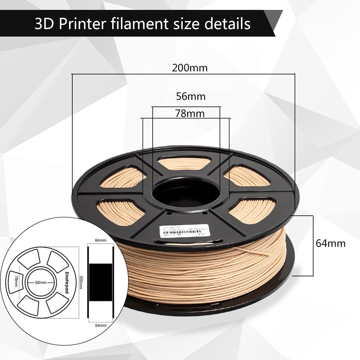 Sunlu PLA Wood Filament 1.75mm 1kg for fpv drones 2