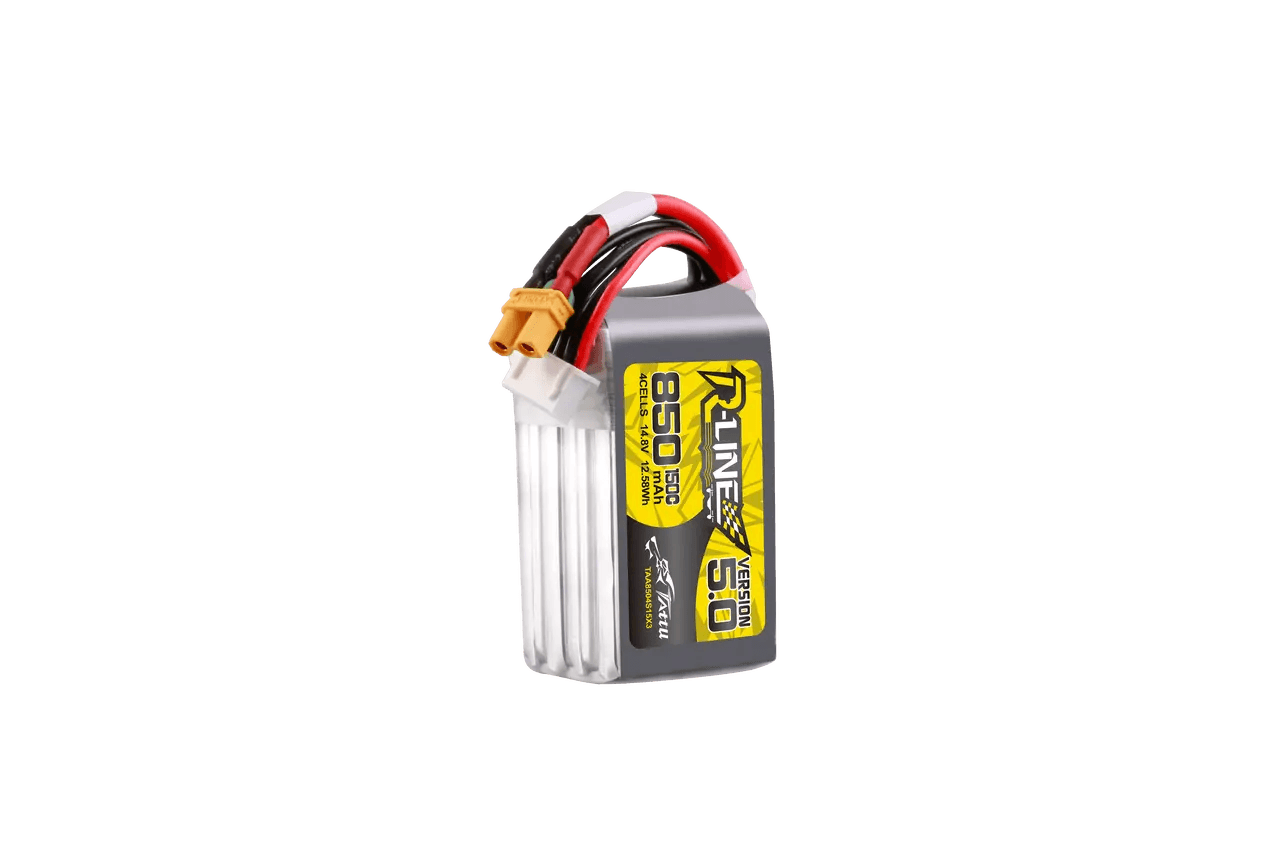Tattu R-Line Version 5.0 850mAh 4S 14.8V 150C Lipo Battery Pack With XT30U-F Plug for fpv drones 1