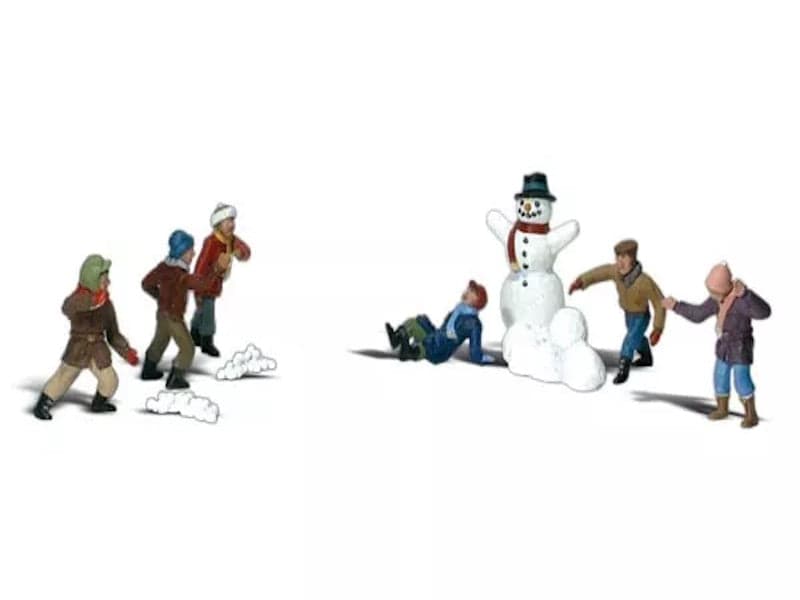 Woodland Scenics A1894 HO Train Figures Snowball Fight for fpv drones
