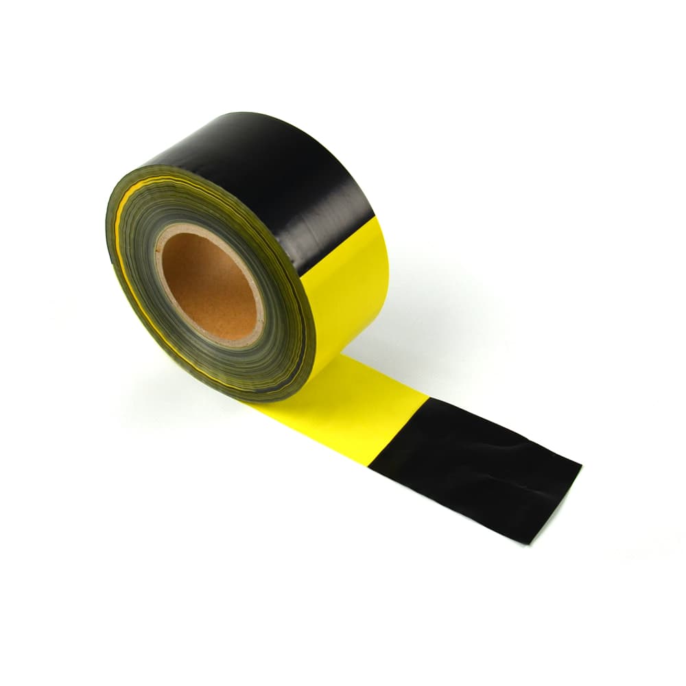 Zwart/Geel Afzetlint (500 meter) in dispenserdoos for fpv drones 1