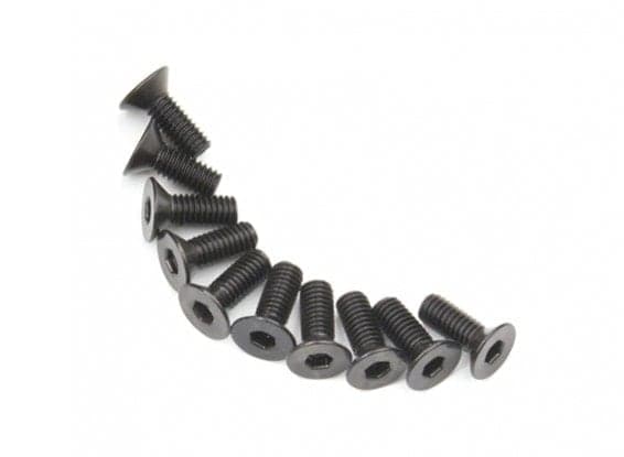 10x M3 Countersunk Hex Screw Black (M3 x6, M3 x8, M3 x10, M3 x12, M3 x14, M3 x16, M3 x18) for fpv drones 3