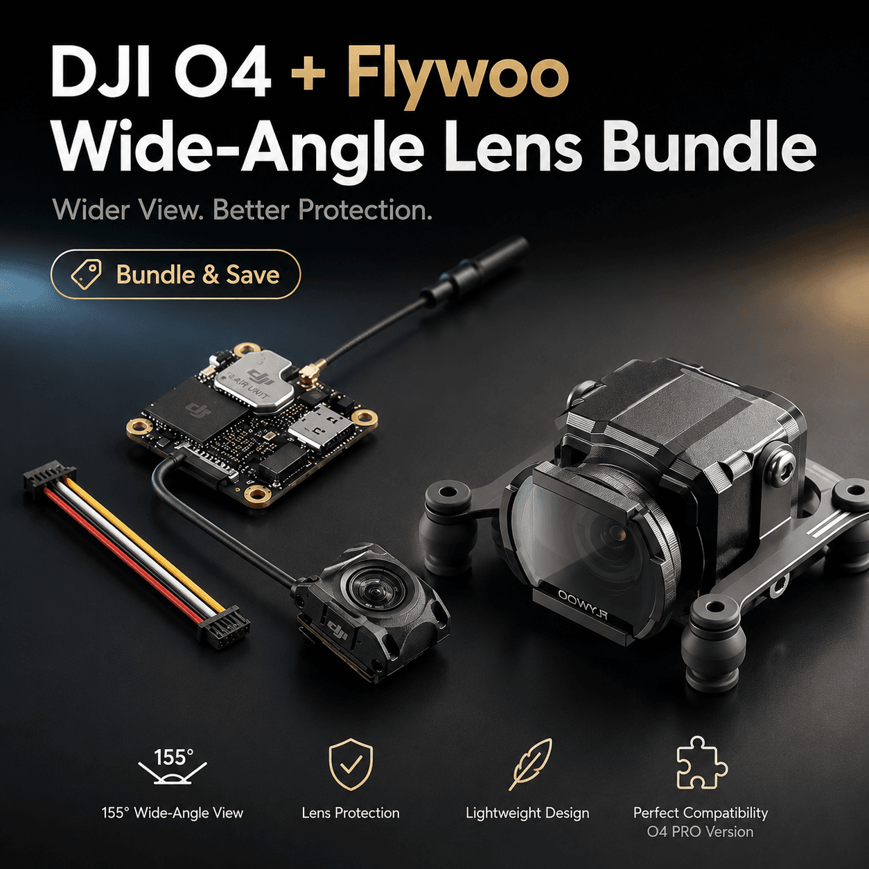 DJI O4 + Flywoo Wide-Angle Lens Bundle