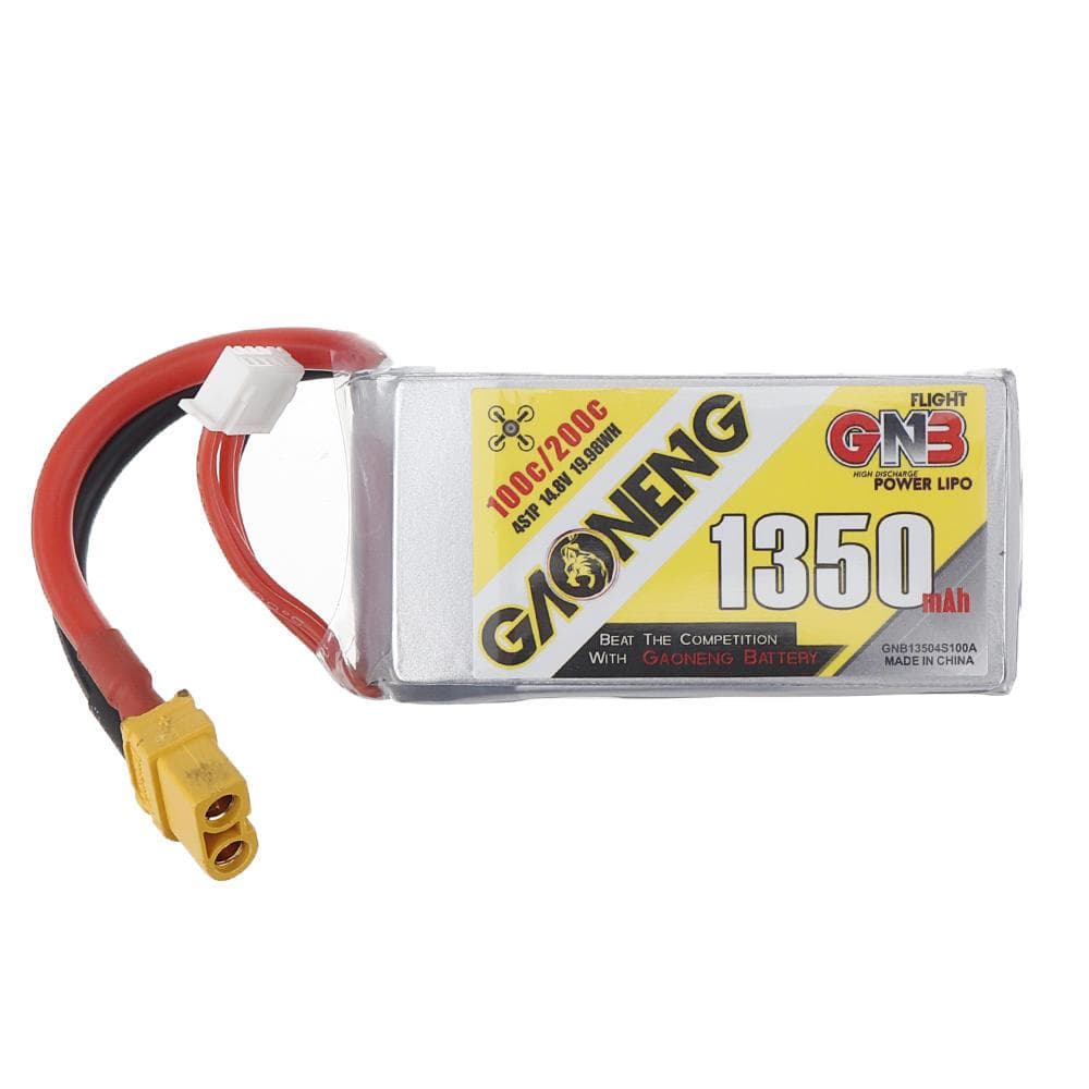Gaoneng GNB 1350mAh 14.8v 4S 100C Lipo Battery - XT60 for fpv drones 2