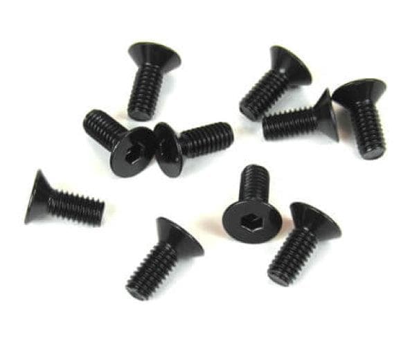 Tekno M4x10mm Flat Head Screws (Black) EB48 EB48SL ET48 MT410 NB48 NT48 SCT410 for fpv drones