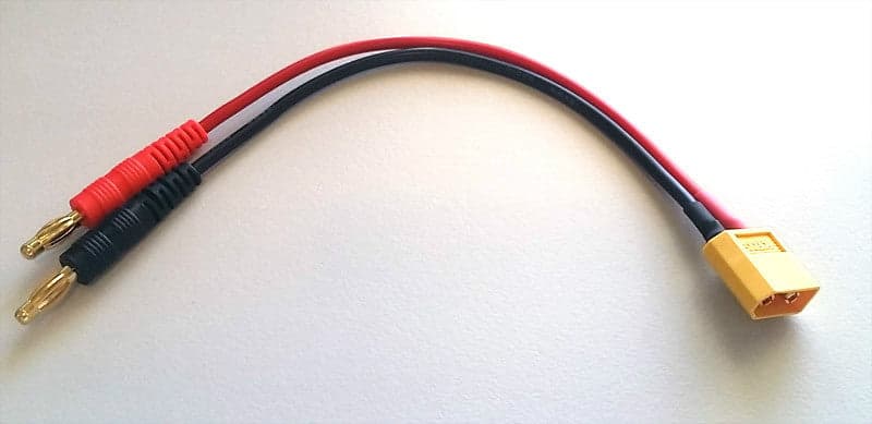 XT60 Charging Lead  to 4mm Banana Plugs 30cm for fpv drones