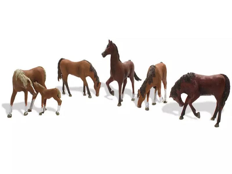 Woodland Scenics A1842 HO Train Figures Chestnut Horses for fpv drones