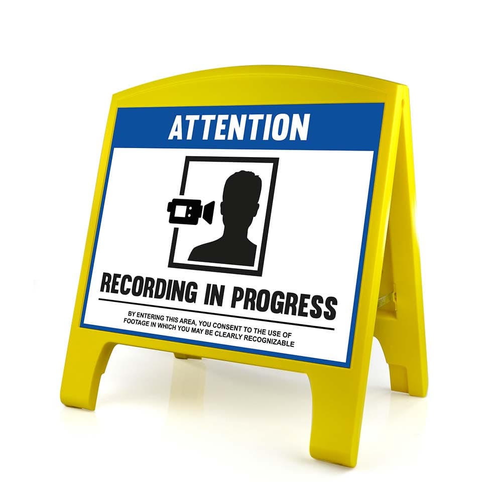 Warning Sign - Large - Recording in Progress - English for fpv drones 3