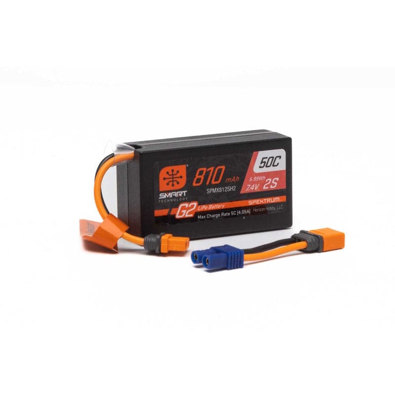 Spektrum SMART - SPMX812SH2 7.4V 810mAh 2S Smart G2 50C LiPo: IC2 for fpv drones