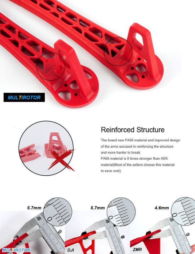 F450 Quadcopter Frame with integrated PDB 450mm Wheelbase for 10" props for fpv drones 4