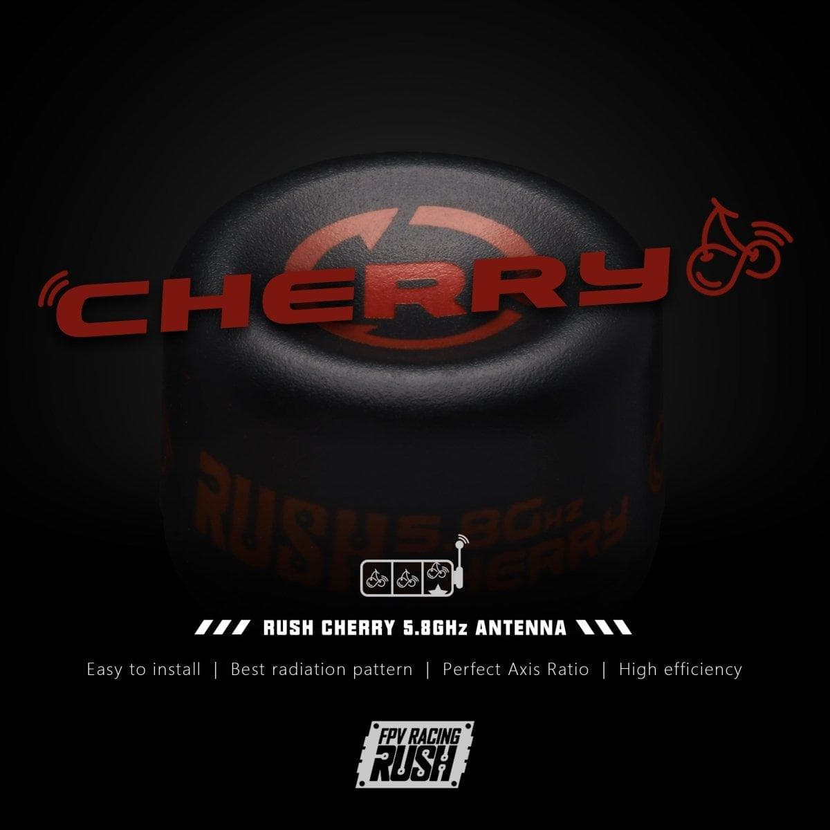 RUSHFPV Cherry 5.8GHz Antenna w/ Extended Length Locking U.FL - Choose Polarization for fpv drones 1