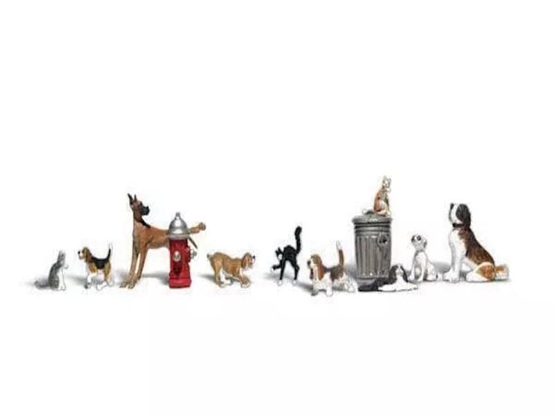 Woodland Scenics A2725 O Train Figures Dogs & Cats for fpv drones