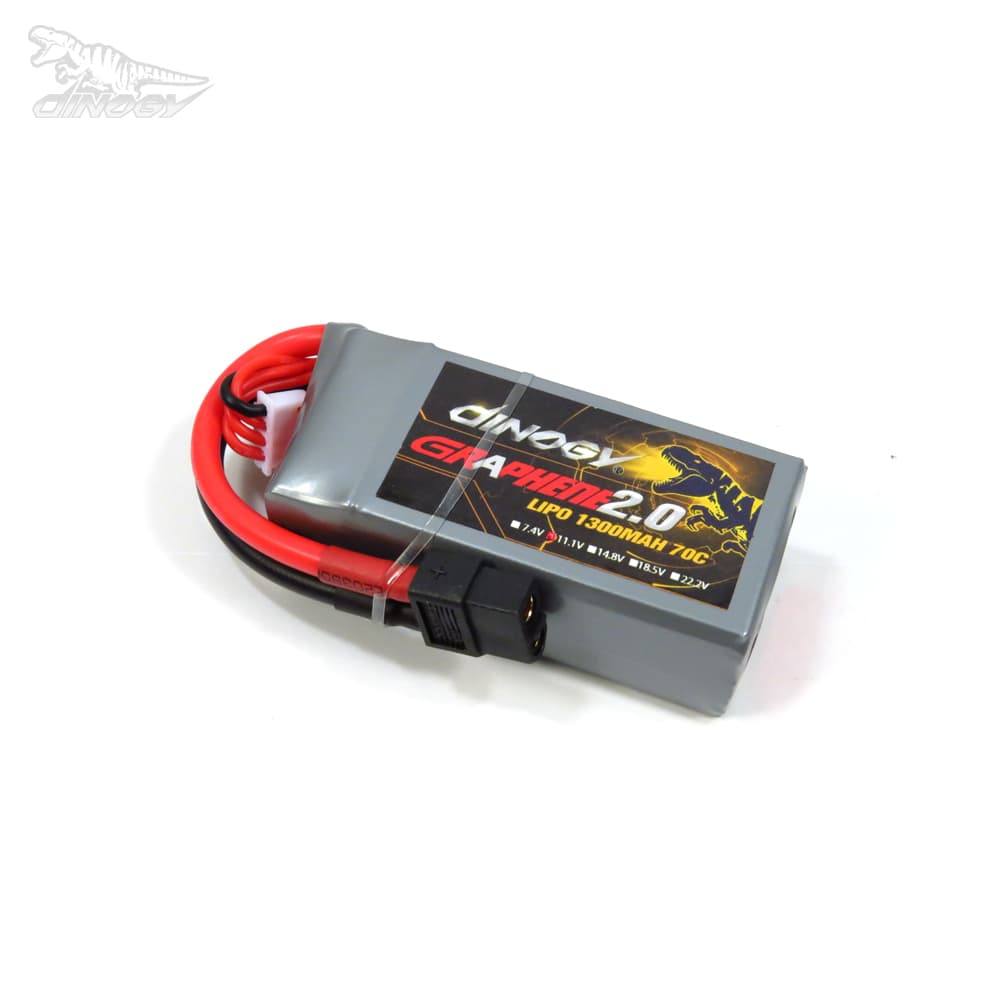 Dinogy Graphene 2.0 - 1300mAh 11.1V 70C 3S LiPo Accu for fpv drones