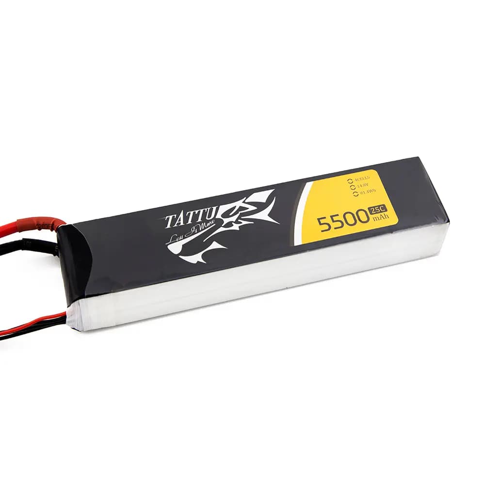 TATTU 5500mAh 4s 25c Lipo Battery - 14.8 Volt (4 Cell) for fpv drones 2
