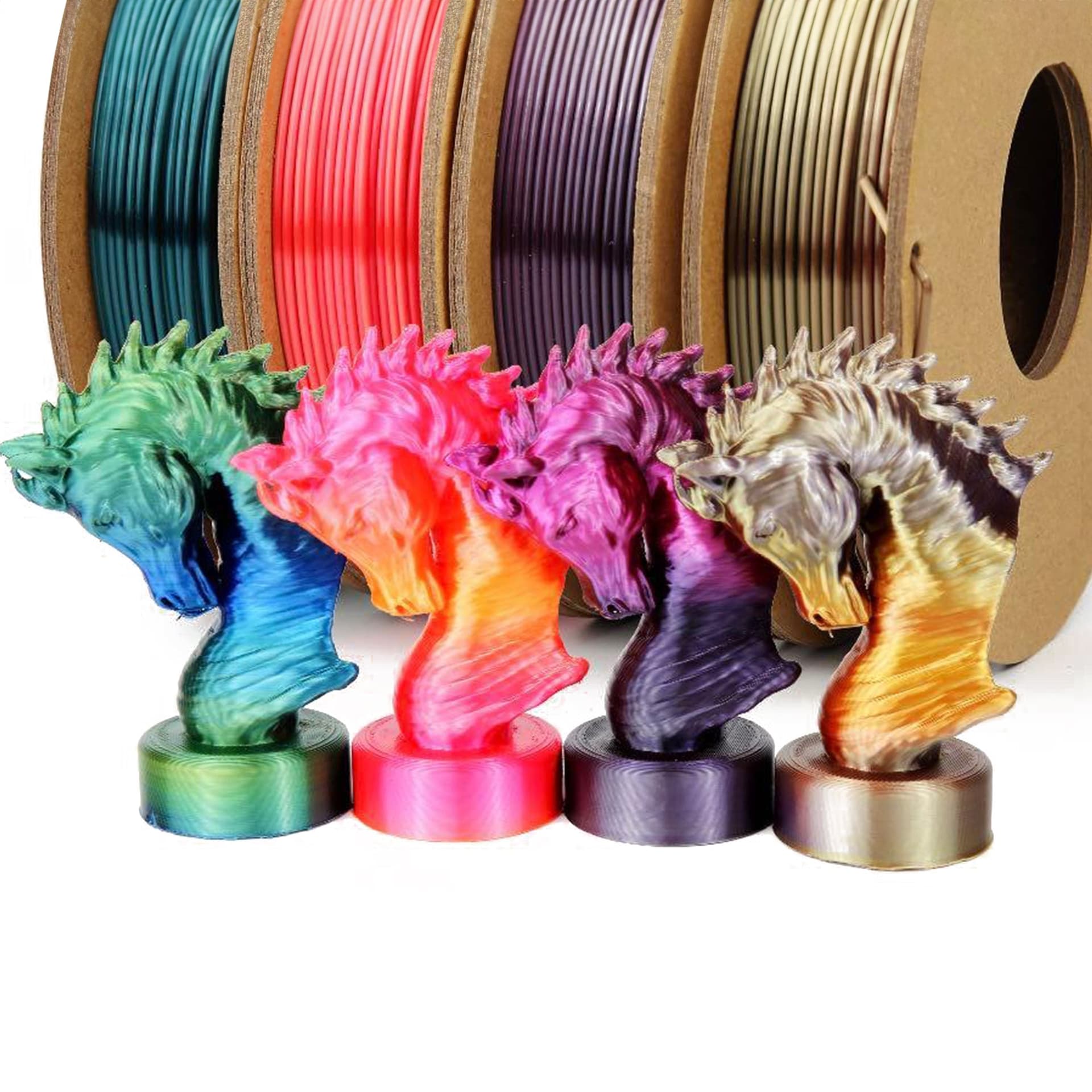 Phaser3D 2 Colour Gradient Silk PLA Filament 1.75mm 1kg for fpv drones