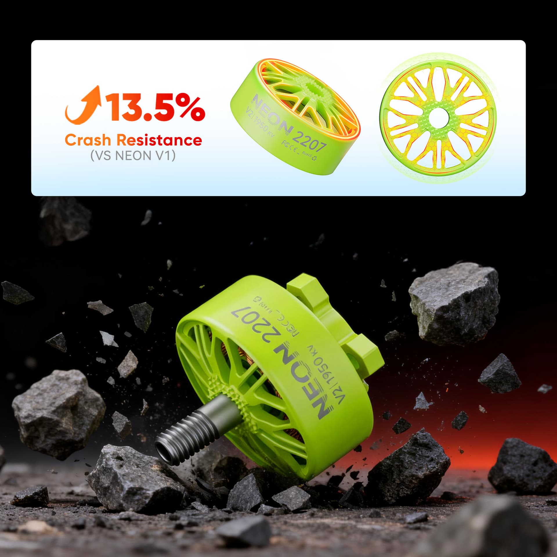 MEPS NEON 2207 5 inch FPV Drone Brushless Motors 1950KV/2050KV/2550KV for fpv drones 4