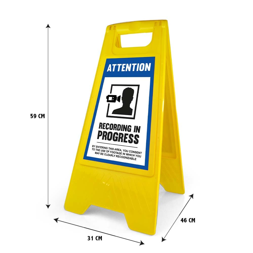 Warning Sign - Standard - Recording in Progress - English for fpv drones 5